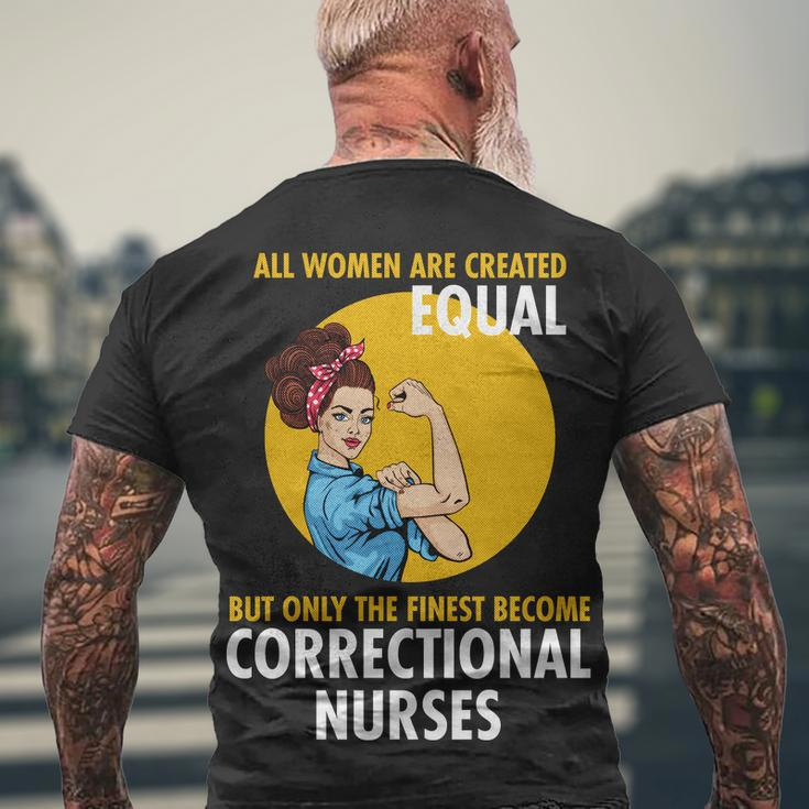Correctional Nurse Tshirt Men's Crewneck Short Sleeve Back Print T-shirt Gifts for Old Men