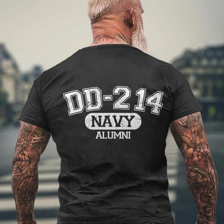 Dd-214 Navy Distressed Logo Tshirt Men's Crewneck Short Sleeve Back Print T-shirt Gifts for Old Men