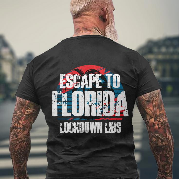 Desantis Escape To Florida Gift V2 Men's Crewneck Short Sleeve Back Print T-shirt Gifts for Old Men