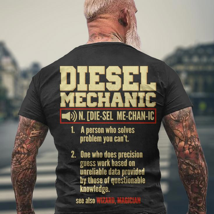 Diesel Mechanic Tshirt Men's Crewneck Short Sleeve Back Print T-shirt Gifts for Old Men