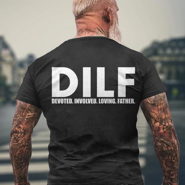 Dilf Devoted Involved Loving Father V2 Men's Crewneck Short Sleeve Back Print T-shirt Gifts for Old Men