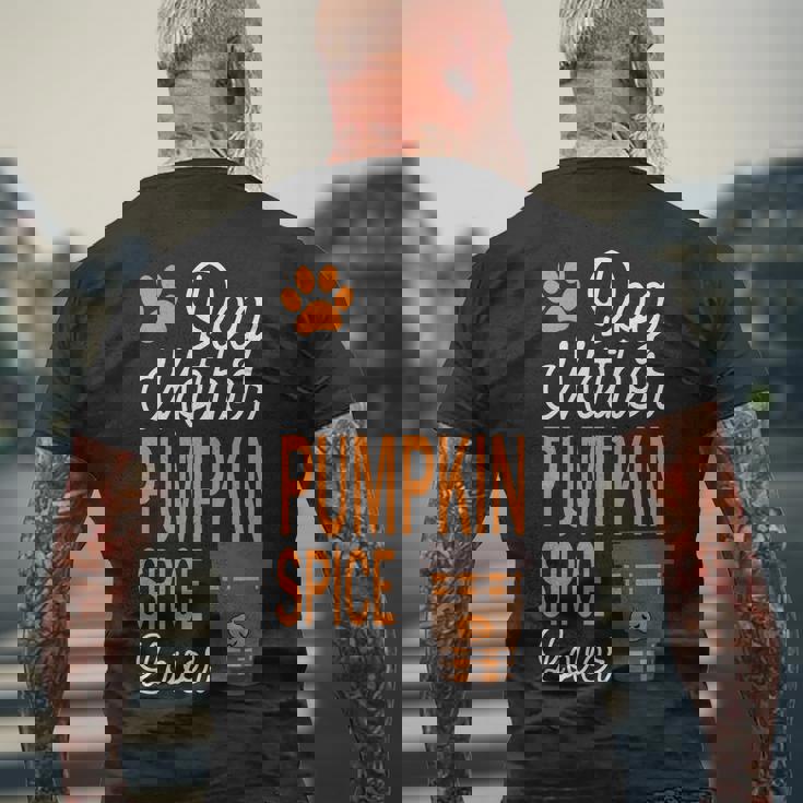 Dog Mother And Pumpkin Spice Halloween Day Retro Halloween Men's T-shirt Back Print Gifts for Old Men Dog Mother And Pumpkin Spice Halloween Day Retro Halloween Men's T-shirt Back Print Gifts for Old Men