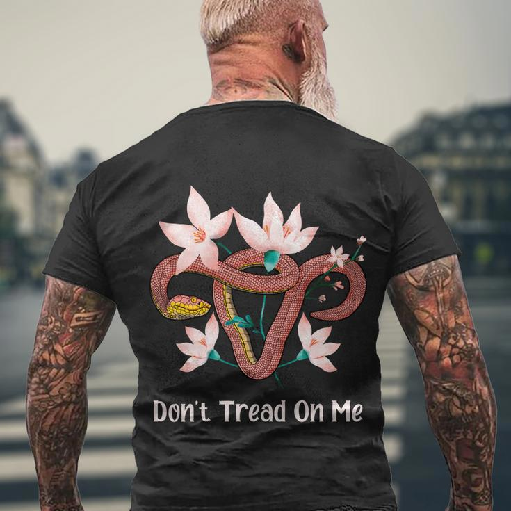 Don’T Tread On Me Uterus Gift V5 Men's Crewneck Short Sleeve Back Print T-shirt Gifts for Old Men