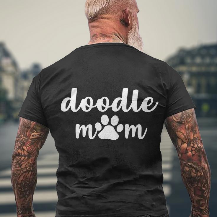 Doodle Mom Dog Mother Men's Crewneck Short Sleeve Back Print T-shirt Gifts for Old Men