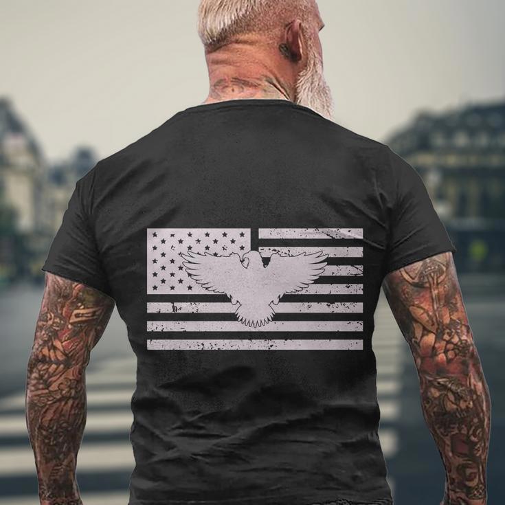 Eagle Graphic 4Th Of July American Independence Day Flag Plus Size Men's Crewneck Short Sleeve Back Print T-shirt Gifts for Old Men