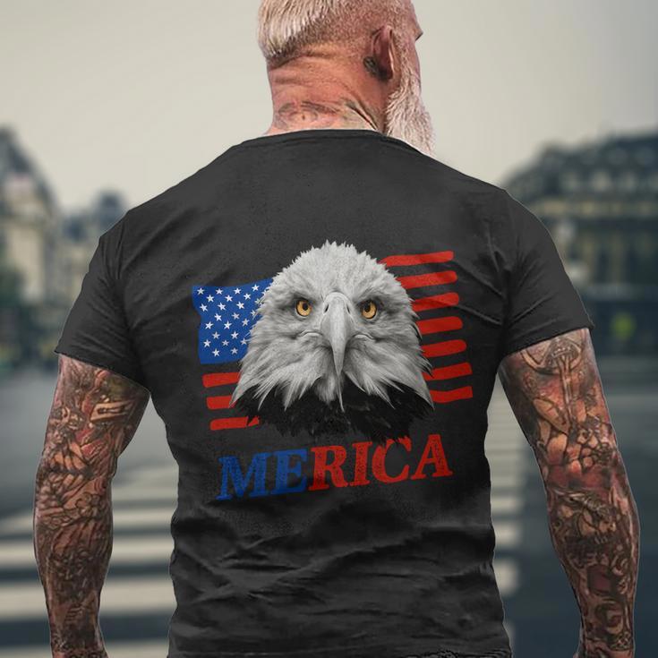 Eagle Mullet 4Th Of July Usa American Flag Merica Gift V11 Men's Crewneck Short Sleeve Back Print T-shirt Gifts for Old Men