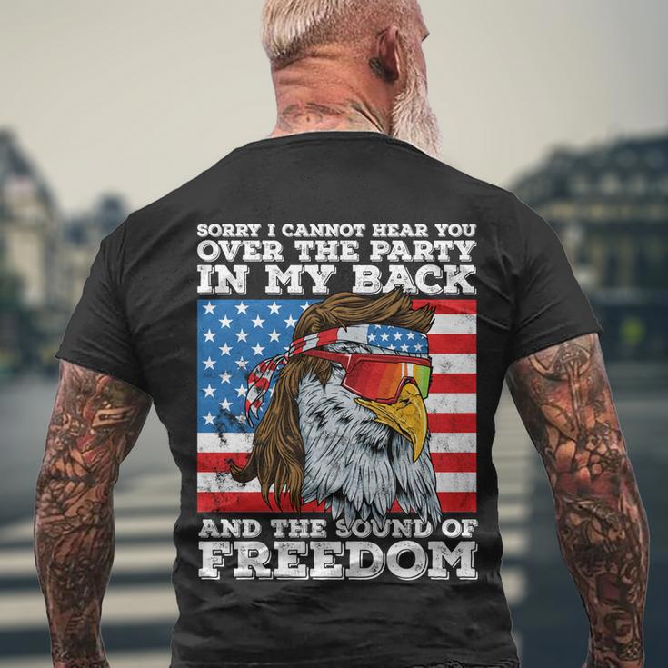 Eagle Mullet Party In The Back Sound Of Freedom 4Th Of July Gift Men's Crewneck Short Sleeve Back Print T-shirt Gifts for Old Men