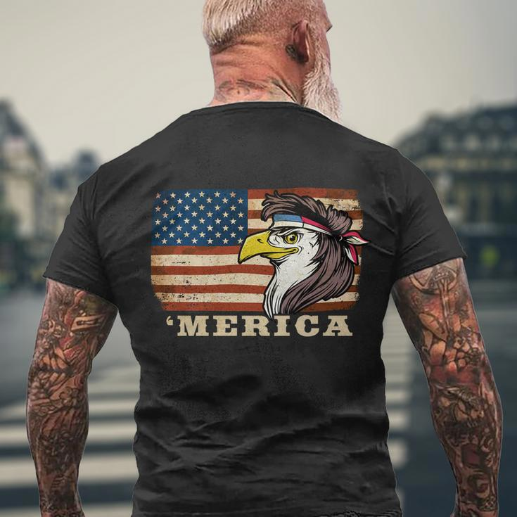 Eagle Mullet Usa American Flag Merica 4Th Of July Meaningful Gift Men's Crewneck Short Sleeve Back Print T-shirt Gifts for Old Men