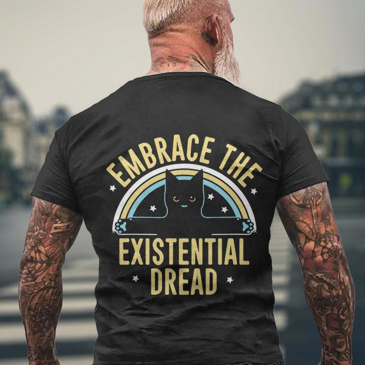 Embrace The Existential Dread Men's Crewneck Short Sleeve Back Print T-shirt Gifts for Old Men