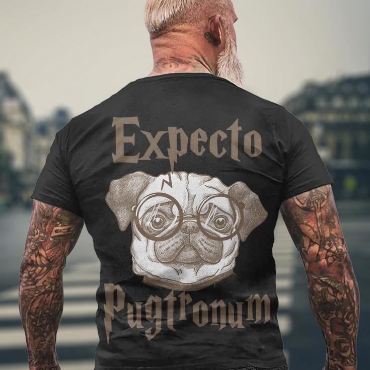 Expecto Pugtronum Funny Pug Men's Crewneck Short Sleeve Back Print T-shirt Gifts for Old Men