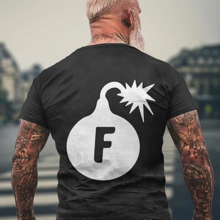 F Bomb Tshirt Men's Crewneck Short Sleeve Back Print T-shirt Gifts for Old Men