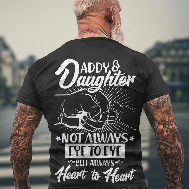 Fathers Day Daddy & Daughter Fist Bump Tshirt Men's Crewneck Short Sleeve Back Print T-shirt Gifts for Old Men
