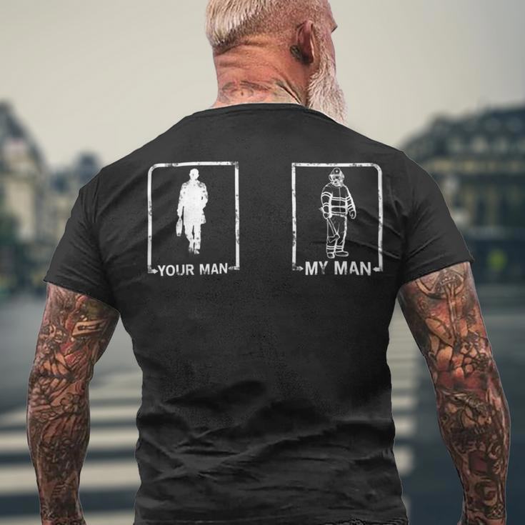 Firefighter Fireman Girlfriend Wife For Firefighter V2 Men's T-shirt Back Print Gifts for Old Men