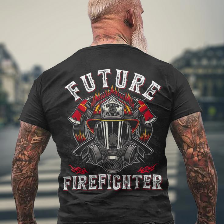 Firefighter Future Firefighter Thin Red Line Firefighting V2 Men's T-shirt Back Print Gifts for Old Men