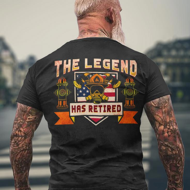 Firefighter The Legend Has Retired Fireman Firefighter _ Men's T-shirt Back Print Gifts for Old Men