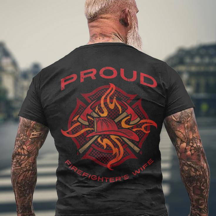 Firefighter Proud Firefighters Wife Firefighting Medic Pride Tshirt Men's T-shirt Back Print Gifts for Old Men