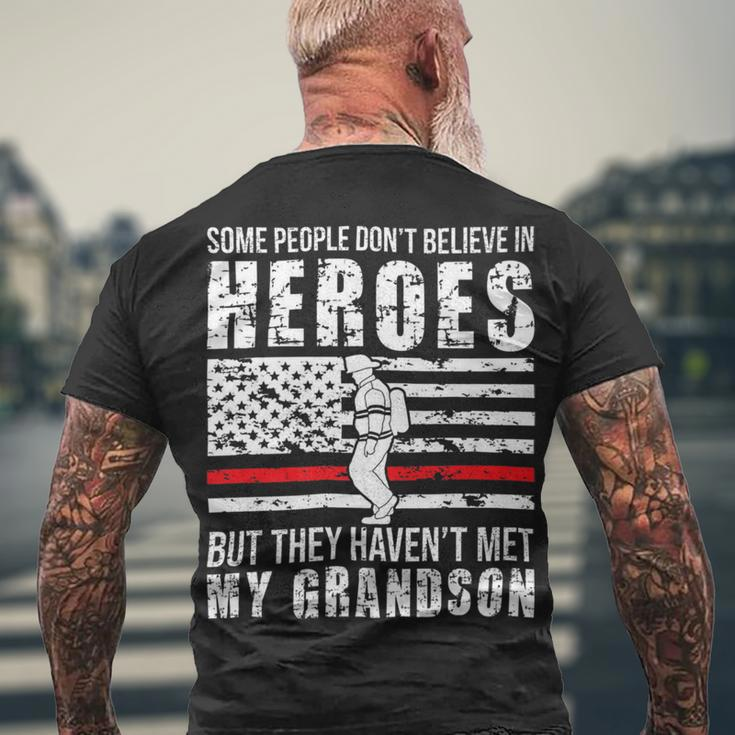 Firefighter Proud Fireman Grandpa Of A Firefighter Grandpa V2 Men's T-shirt Back Print Gifts for Old Men