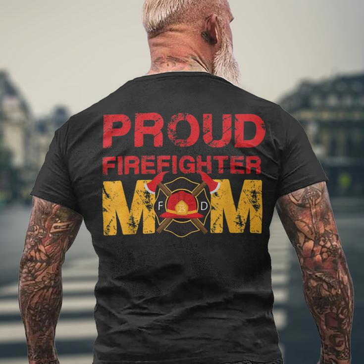 Firefighter Proud Firefighter Mom Fireman Hero Men's T-shirt Back Print Gifts for Old Men