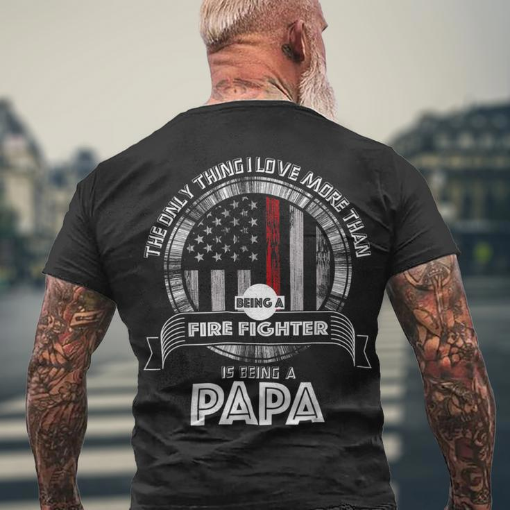 Firefighter Retired Firefighter Dad Firefighter Dad Im A Papa V2 Men's T-shirt Back Print Gifts for Old Men