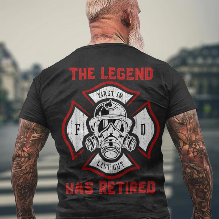 Firefighter Retired Fireman Retirement Proud Firefighter Men's T-shirt Back Print Gifts for Old Men