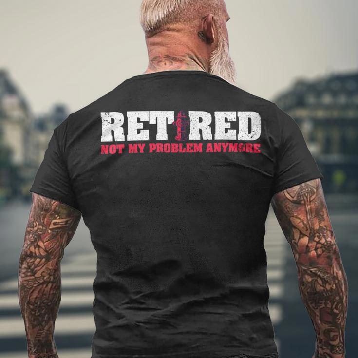 Firefighter Retirement Retired Fireman Firefighter V2 Men's T-shirt Back Print Gifts for Old Men