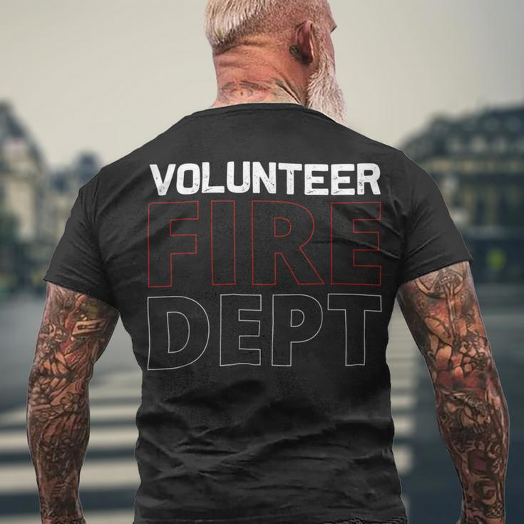 Firefighter Volunteer Firefighter Fire Rescue Department Fireman Men's T-shirt Back Print Gifts for Old Men