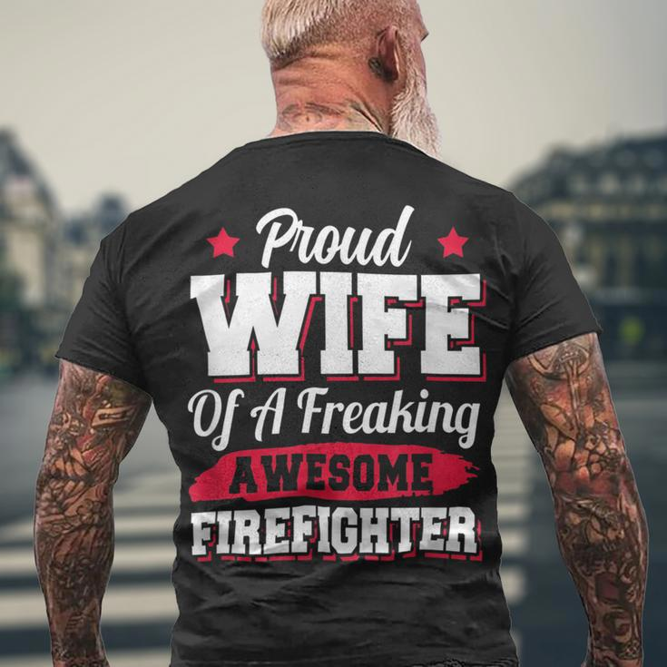 Firefighter Volunteer Fireman Firefighter Wife Men's T-shirt Back Print Gifts for Old Men