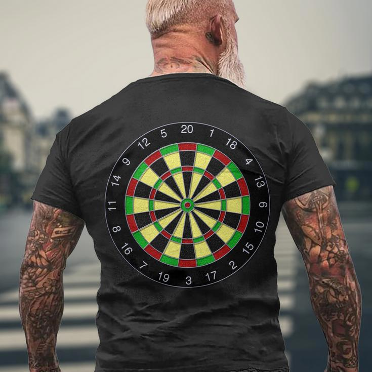 Flat Dart Board Gaming Tshirt Men's Crewneck Short Sleeve Back Print T-shirt Gifts for Old Men