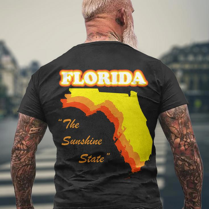 Florida The Sunshine State Men's Crewneck Short Sleeve Back Print T-shirt Gifts for Old Men
