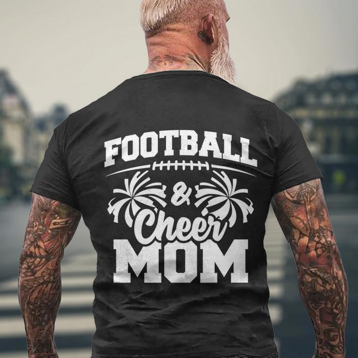 Football Cheer Mom Gift High School Cheerleader Gift Cheerleading Gift Men's Crewneck Short Sleeve Back Print T-shirt Gifts for Old Men