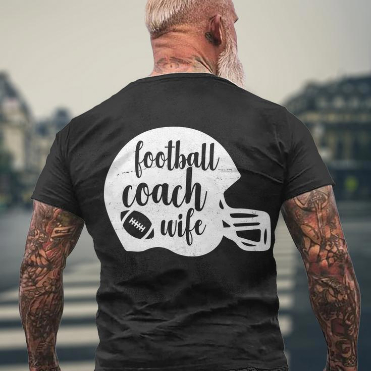 Football Coach Wife Tshirt Men's Crewneck Short Sleeve Back Print T-shirt Gifts for Old Men