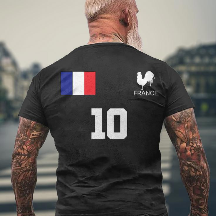 France Soccer Jersey Men's Crewneck Short Sleeve Back Print T-shirt Gifts for Old Men