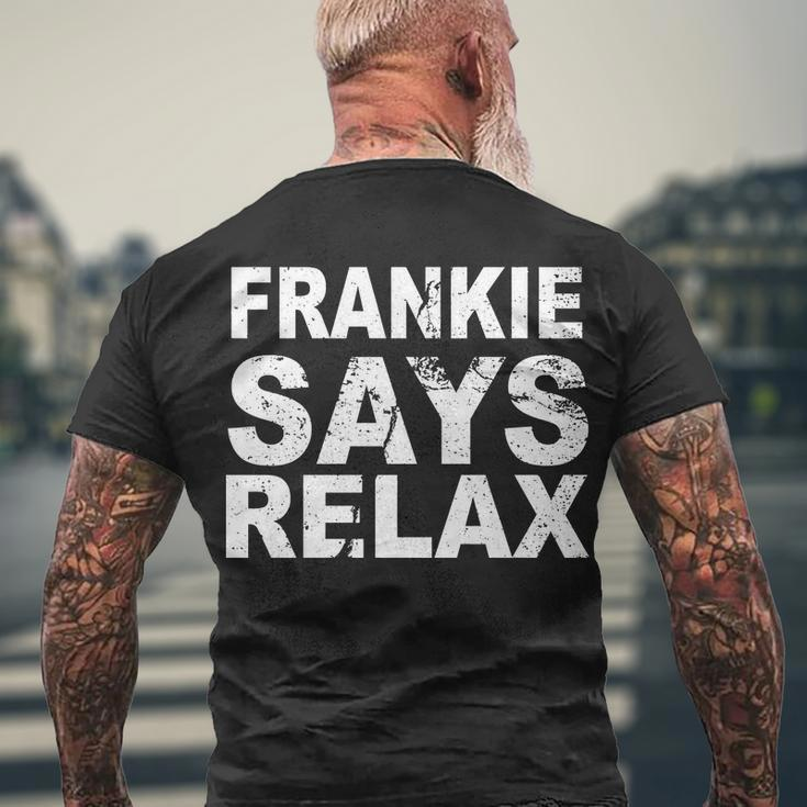 Frankie Says Relax Tshirt Men's Crewneck Short Sleeve Back Print T-shirt Gifts for Old Men