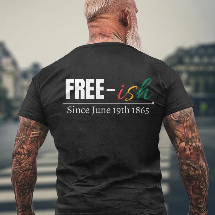 Freegiftish Since June 19Th 1865 Juneteenth Black History Gift Men's Crewneck Short Sleeve Back Print T-shirt Gifts for Old Men