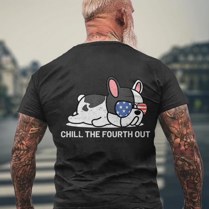 French Bulldog Funny 4Th Of July Gift For Frenchie Lover Men's Crewneck Short Sleeve Back Print T-shirt Gifts for Old Men