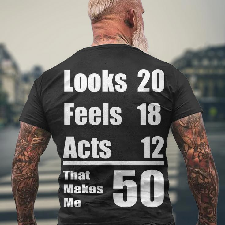 Funny 50Th Birthday Fifty Years Men's Crewneck Short Sleeve Back Print T-shirt Gifts for Old Men