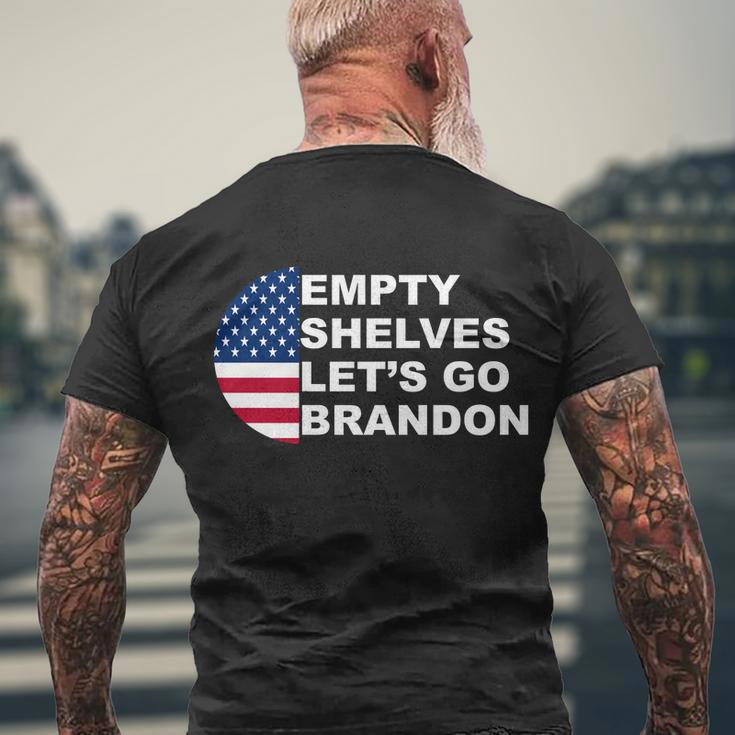 Funny Anti Biden Empty Shelves Joe Lets Go Brandon Anti Biden Men's Crewneck Short Sleeve Back Print T-shirt Gifts for Old Men