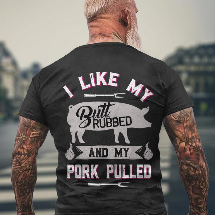 Funny Bbq Grilling Quote Pig Pulled Pork Men's Crewneck Short Sleeve Back Print T-shirt Gifts for Old Men