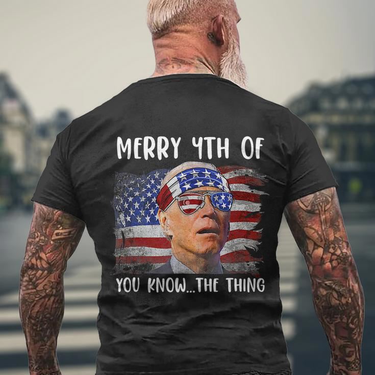 Funny Biden Confused Merry Happy 4Th Of You Know The Thing Funny Design Men's Crewneck Short Sleeve Back Print T-shirt Gifts for Old Men