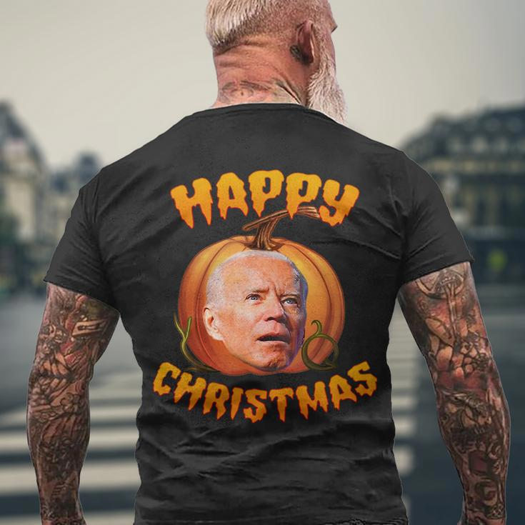 Funny Biden Happy Christmas Halloween Men's Crewneck Short Sleeve Back Print T-shirt Gifts for Old Men