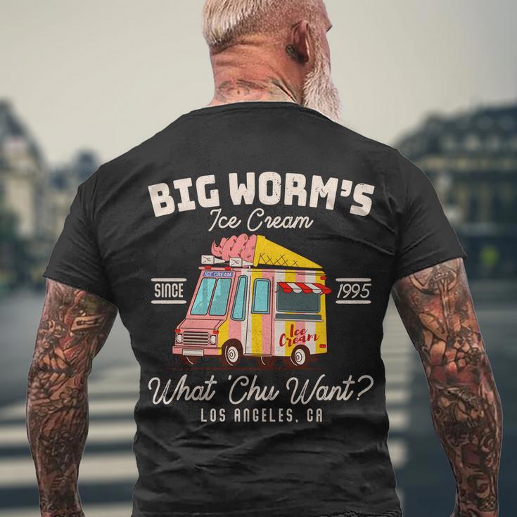 Funny Big Worms Ice Cream What Chu Want Since 1995 Tshirt Men's Crewneck Short Sleeve Back Print T-shirt Gifts for Old Men