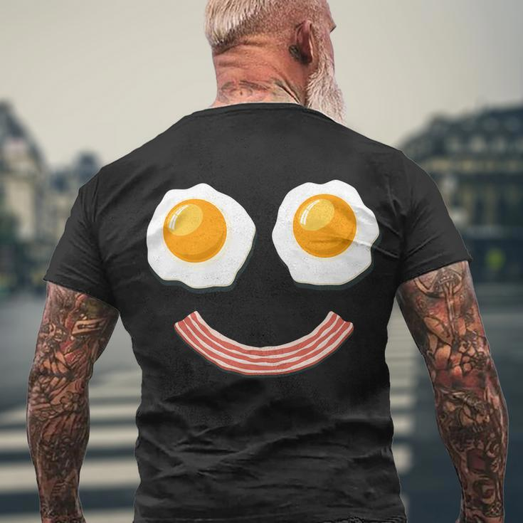 Funny Breakfast Bacon And Eggs Tshirt Men's Crewneck Short Sleeve Back Print T-shirt Gifts for Old Men