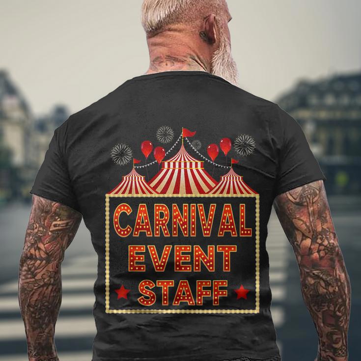 Funny Carnival Event Staff Circus Theme Quote Carnival Men's Crewneck Short Sleeve Back Print T-shirt Gifts for Old Men