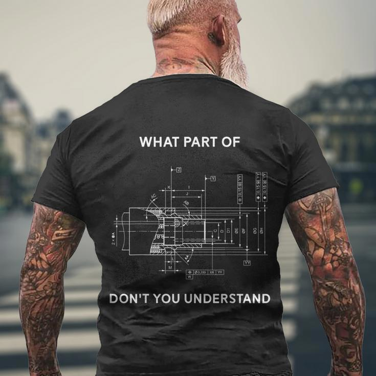 Funny Engineering Mechanical Engineering Tshirt Men's Crewneck Short Sleeve Back Print T-shirt Gifts for Old Men