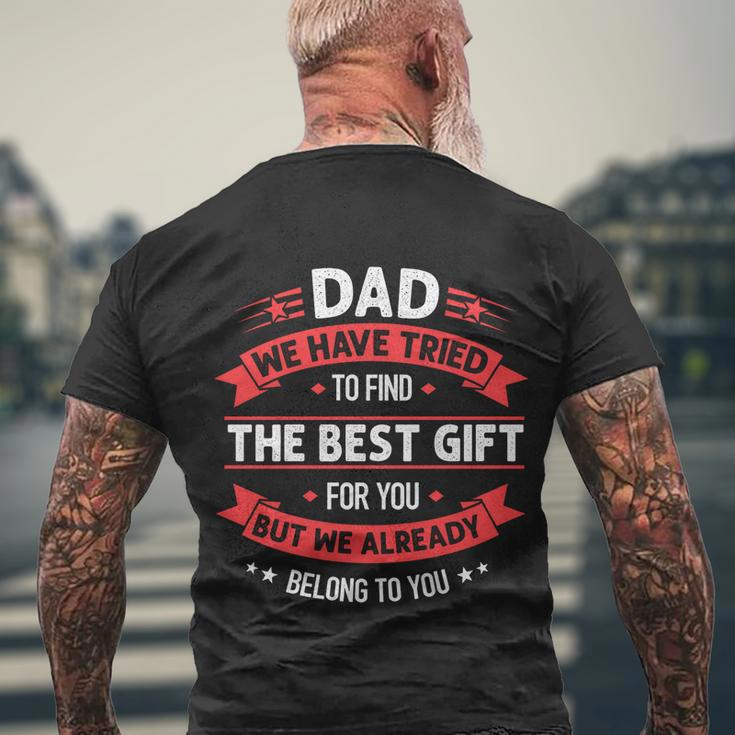 Funny Fathers Day Meaningful Gift Dad From Daughter Son Wife For Daddy Gift Men's Crewneck Short Sleeve Back Print T-shirt Gifts for Old Men
