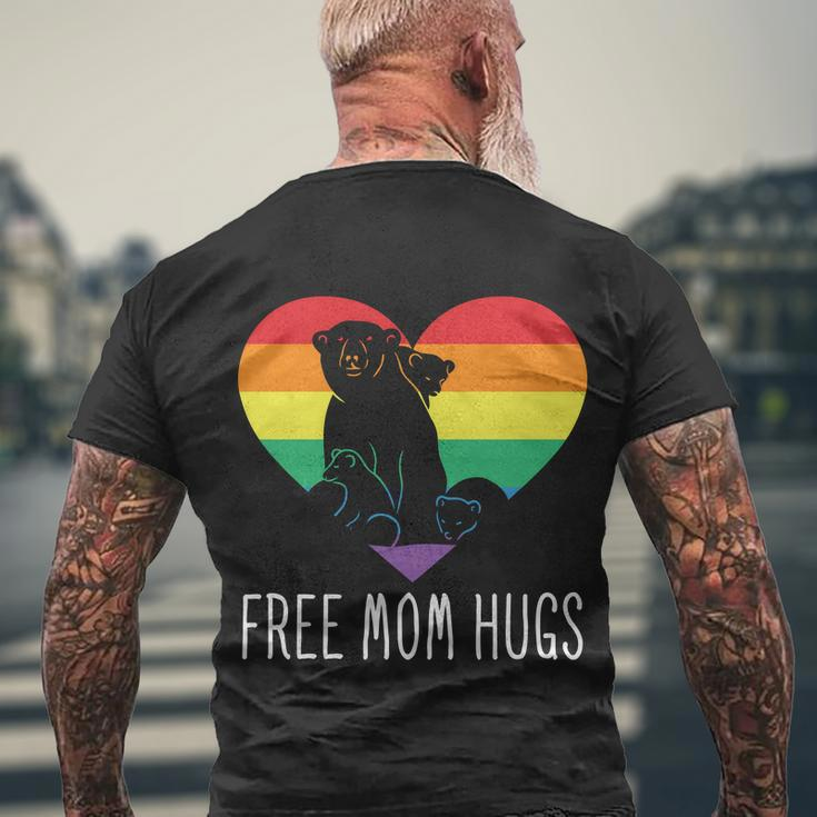 Funny Lgbt Free Mom Hugs Pride Month Men's Crewneck Short Sleeve Back Print T-shirt Gifts for Old Men