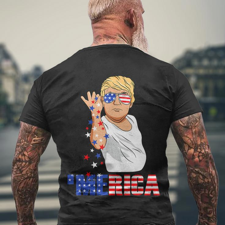 Funny Trump Salt Merica Freedom 4Th Of July Tshirt Gifts Men's Crewneck Short Sleeve Back Print T-shirt Gifts for Old Men