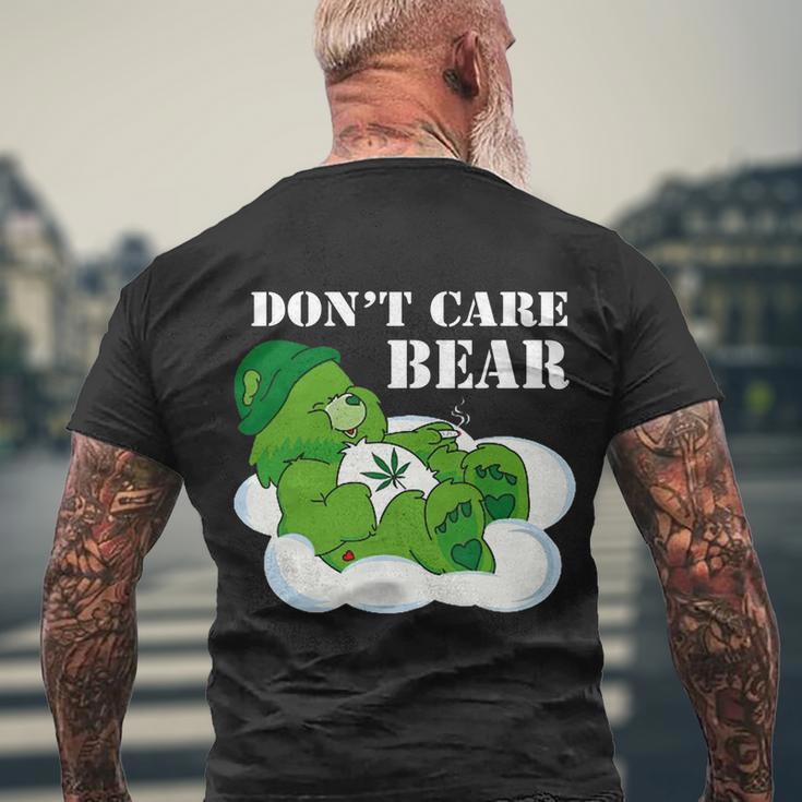 Funny Weed Bear Herb Bear Gift Dont Care Cute Bear Gift Tshirt Men's Crewneck Short Sleeve Back Print T-shirt Gifts for Old Men