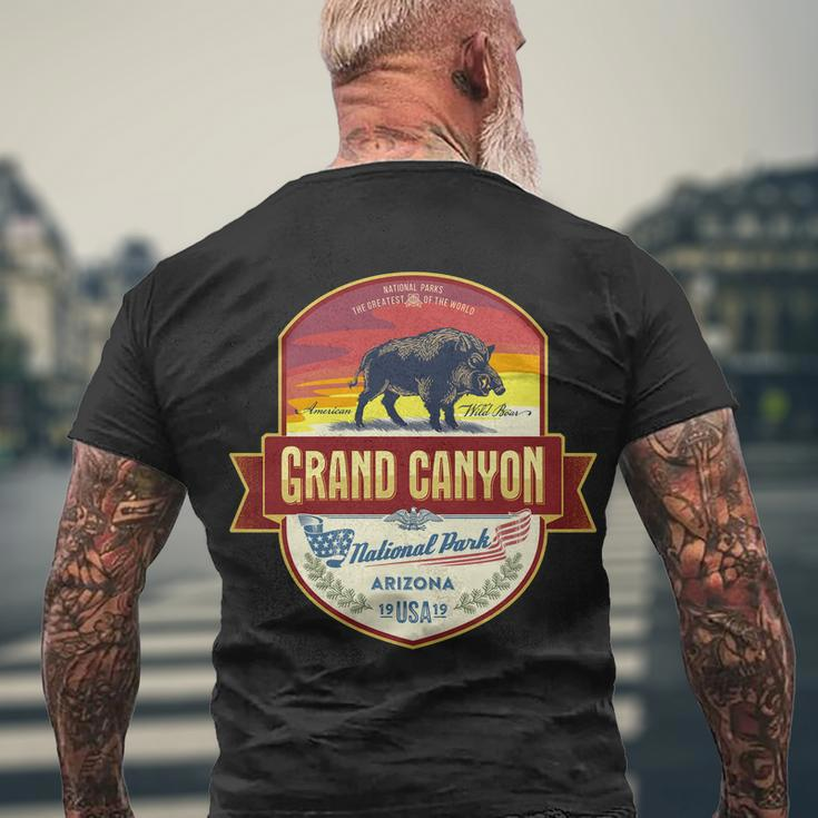 Grand Canyon V2 Men's Crewneck Short Sleeve Back Print T-shirt Gifts for Old Men