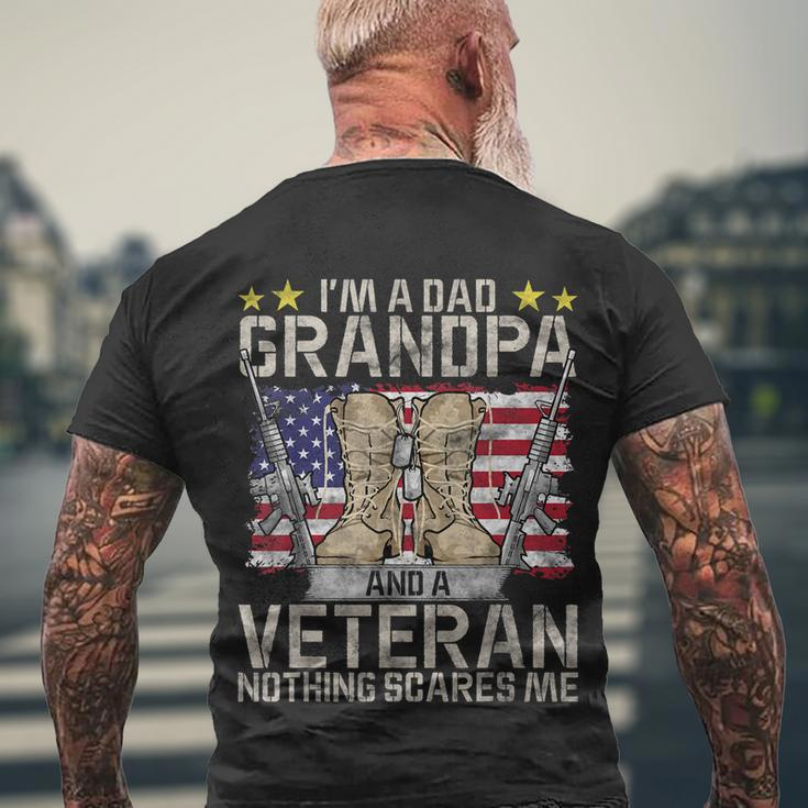 Grandpa Shirts For Fathers Day Im A Dad Grandpa Veteran Men's T-shirt Back Print Gifts for Old Men